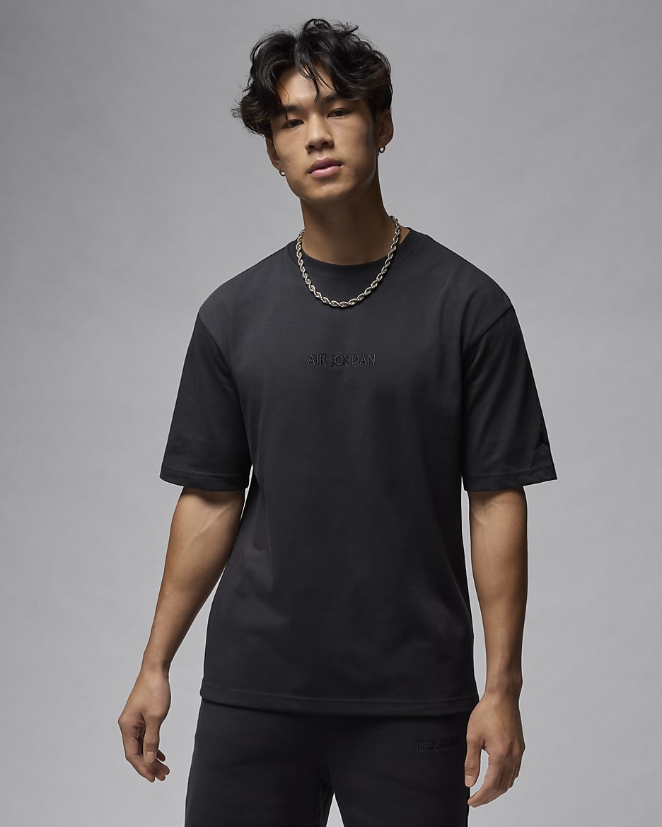 エア ジョーダン ワードマーク メンズ Tシャツ - オフノワール