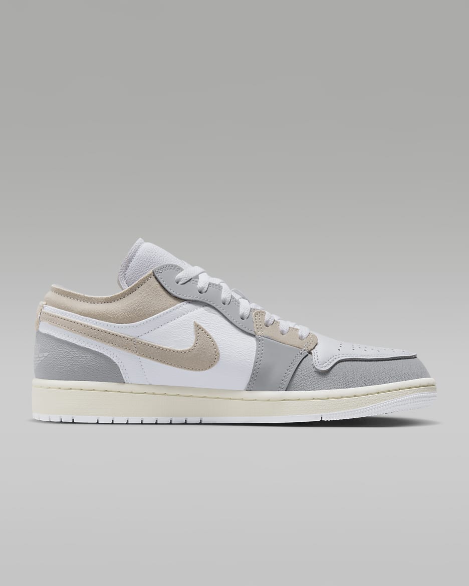 Air Jordan 1 Low SE Craft Men's Shoes - Tech Grey/White/Sail/Light Orewood Brown