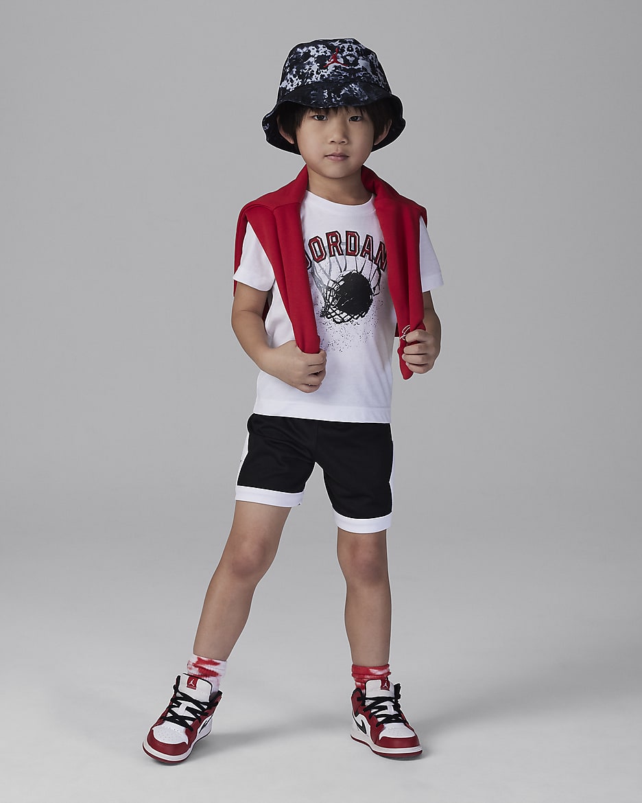Jordan Hoop Styles Toddler 2-Piece Shorts Set - Off Noir
