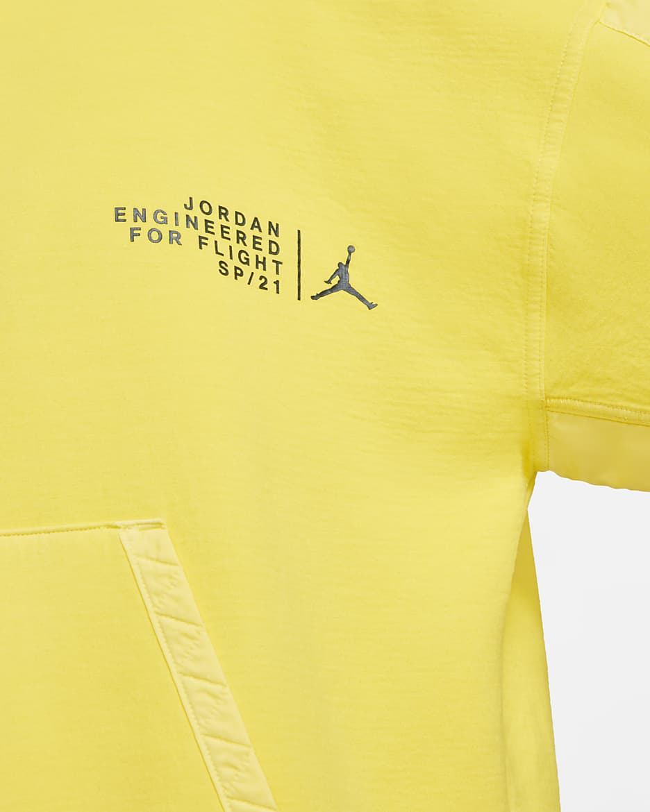 Jordan 23 Engineered Men's Washed Fleece Hoodie - Opti Yellow/Black