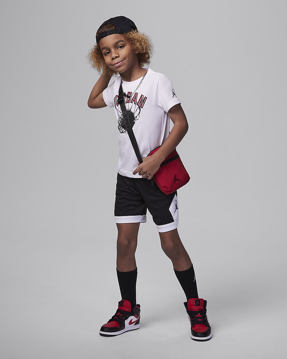 Ensemble deux pièces avec short Jordan Hoop Styles pour enfant - Off Noir