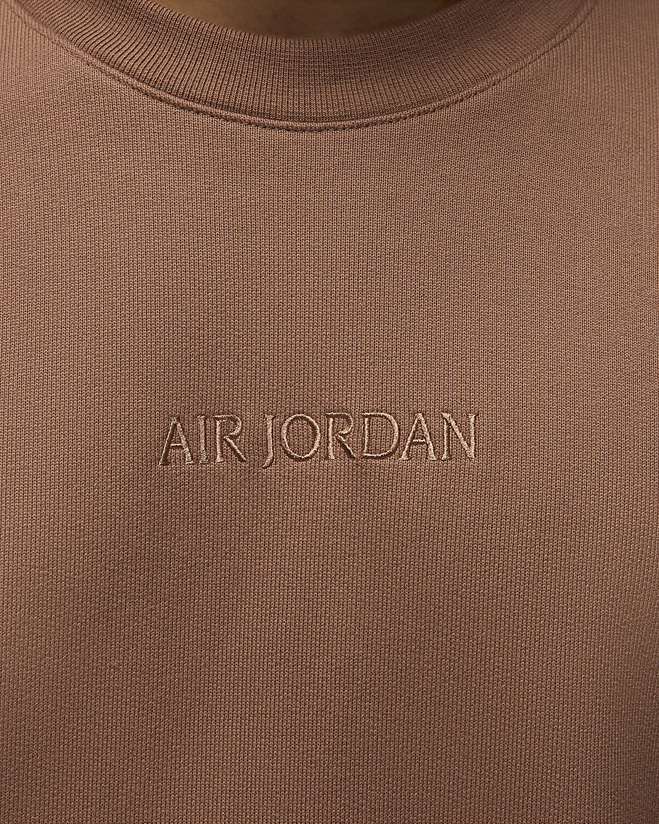 Sweat à col ras-du-cou en tissu Fleece Air Jordan Wordmark pour homme - Archaeo Brown