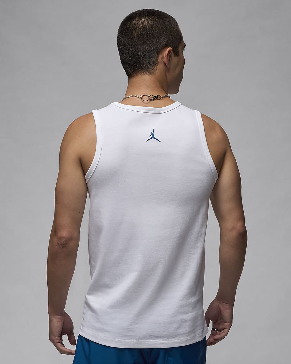 Jordan Flight Essentials Men's Tank - White/Industrial Blue/Industrial Blue