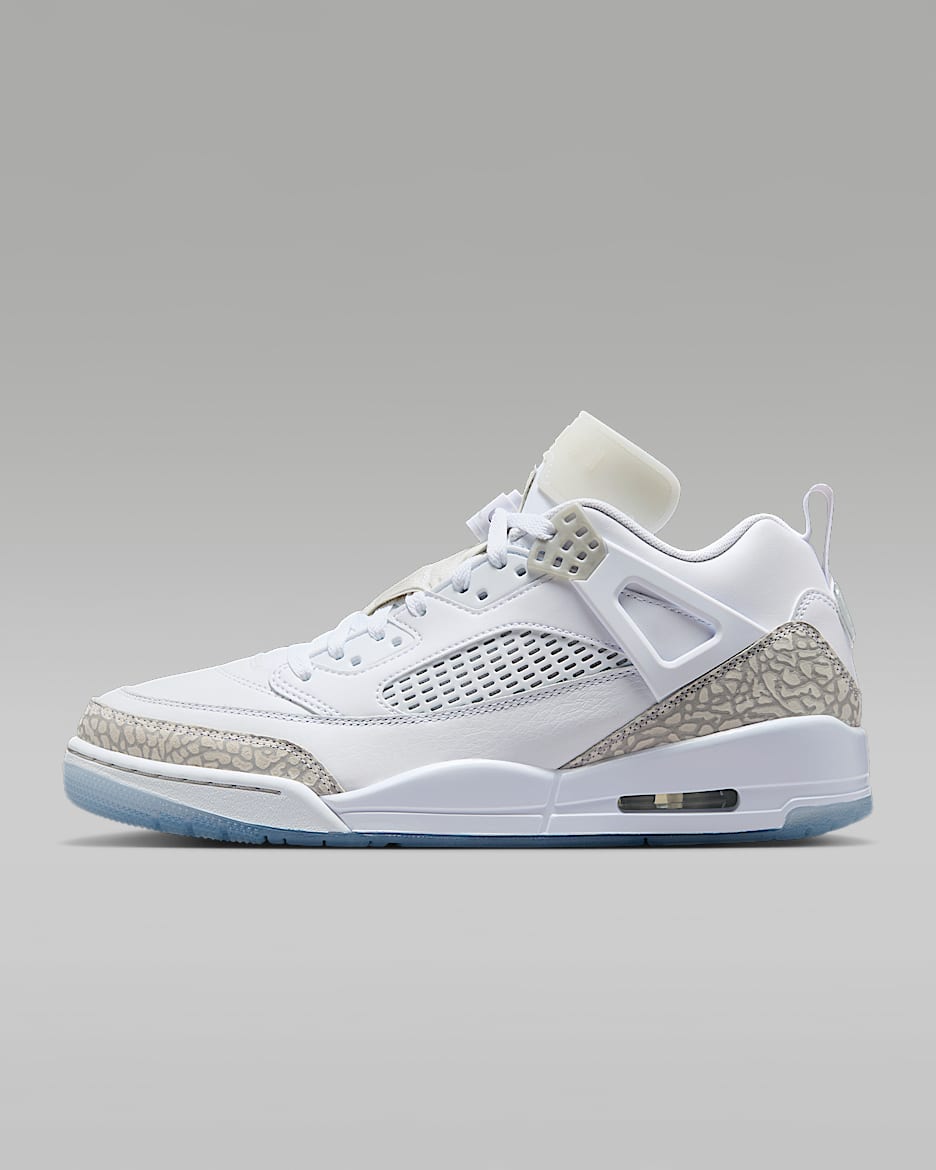 Jordan Spizike Low-sko til mænd - hvid/Metallic Silver/Barely Blue/Neutral Grey