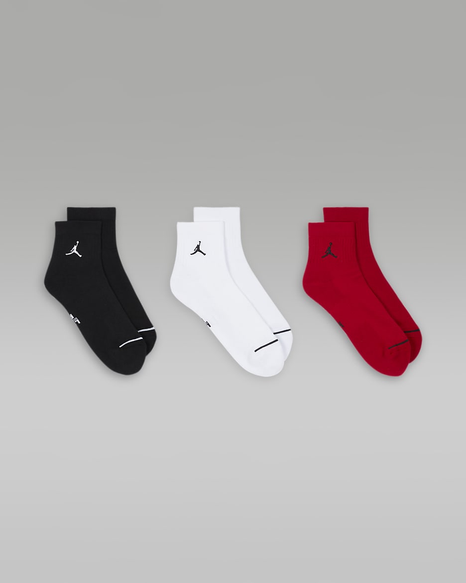 Jordan Everyday Ankle Socks (3 Pairs) - Multi-Colour