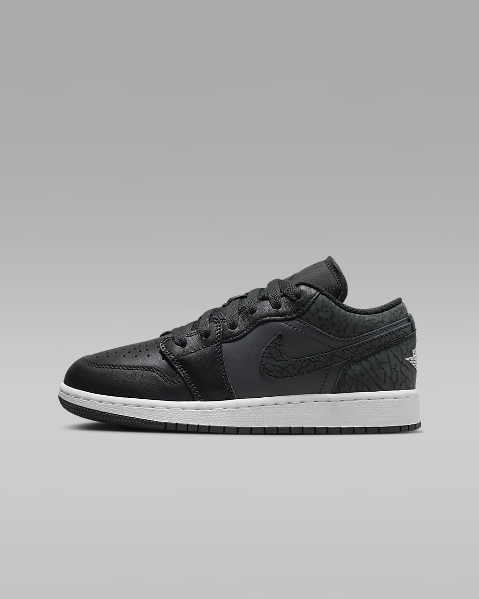 Air Jordan 1 Low SE Older Kids' Shoes - Off-Noir/White/Black/Black