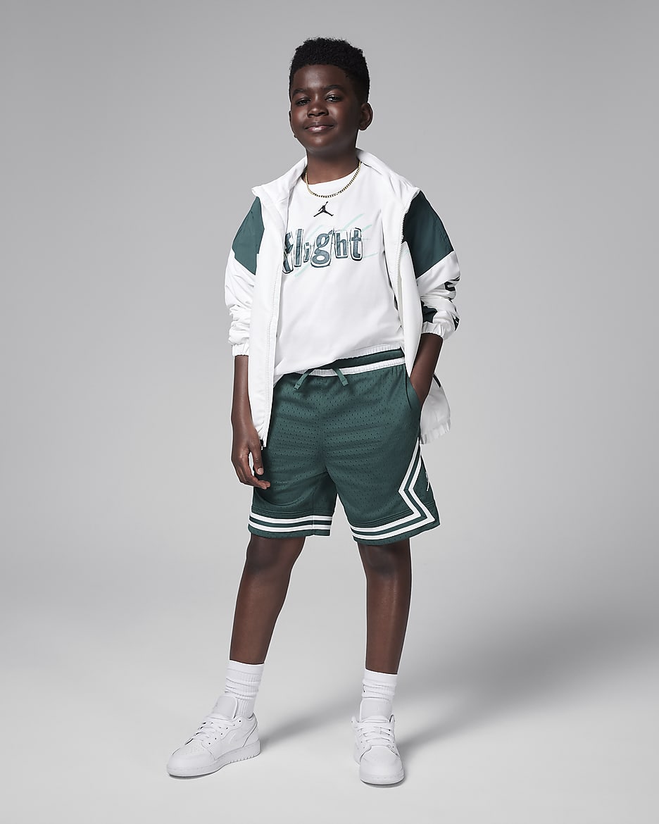 Jordan Sport Older Kids' Dri-FIT Diamond Shorts - Oxidised Green