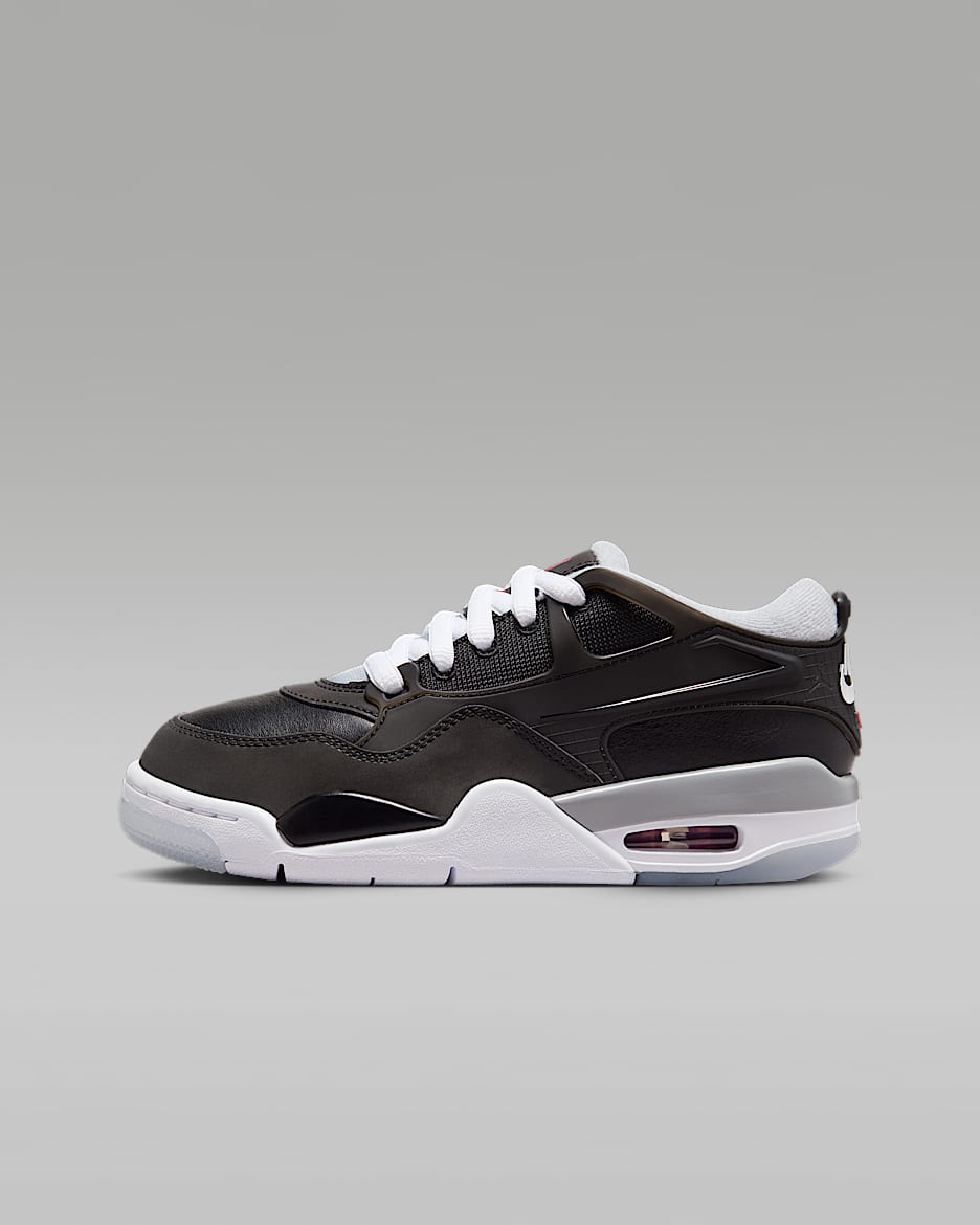 Air Jordan 4 RM Older Kids' Shoes - Black/Wolf Grey/White/Fire Red