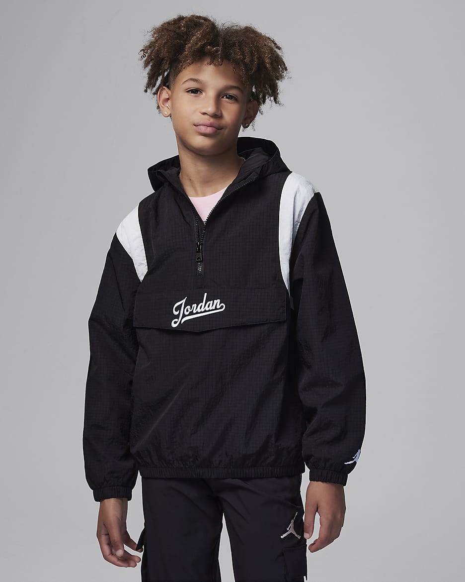 Chamarra para niños talla grande Jordan MJ Flight MVP - Negro