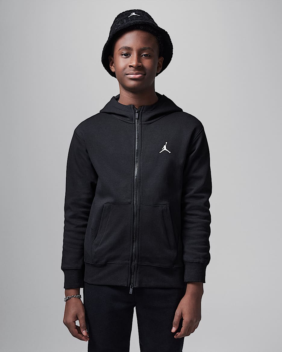 Jordan Dri-FIT Sport Statement Hoop Fleece-Kapuzenjacke (ältere Kinder) - Schwarz