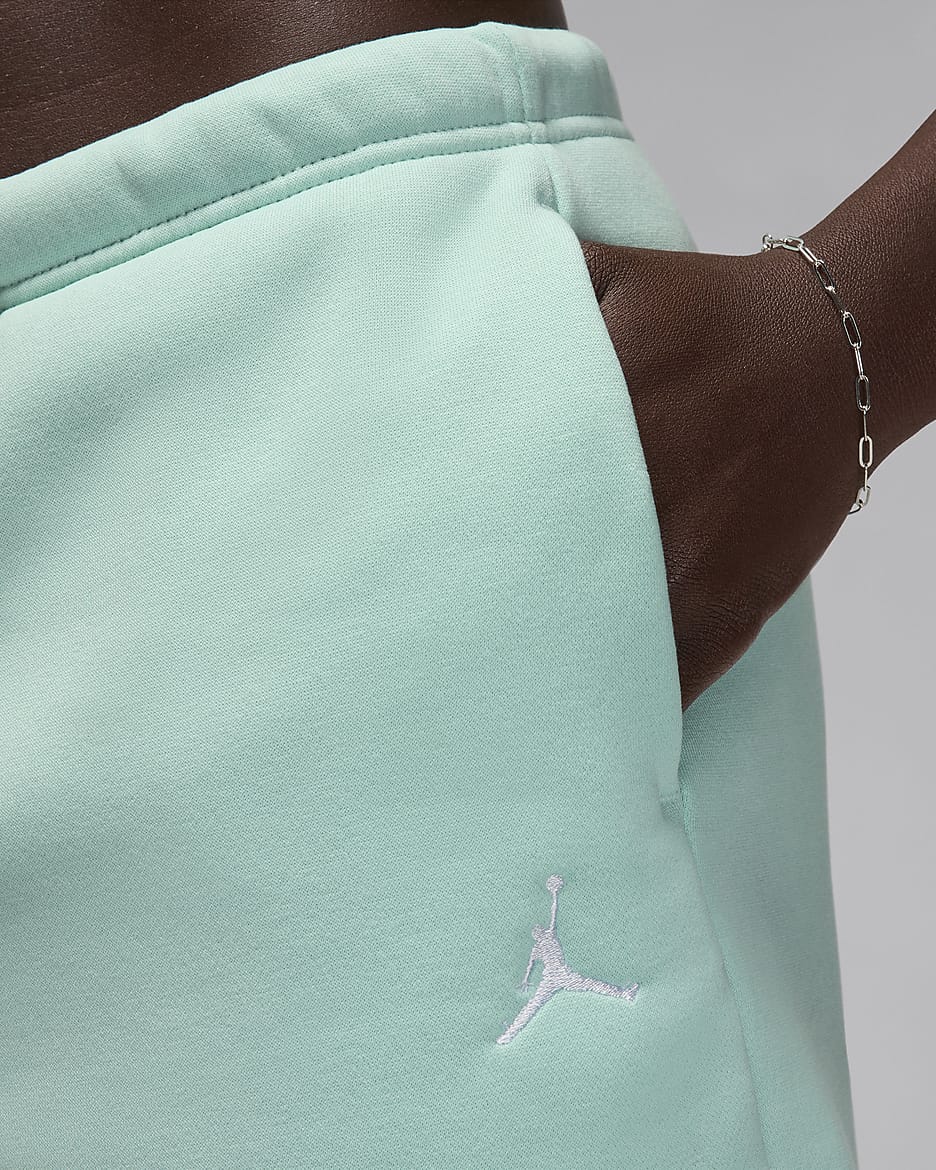 Jordan Brooklyn Fleece Women's Shorts - Light Dew/White