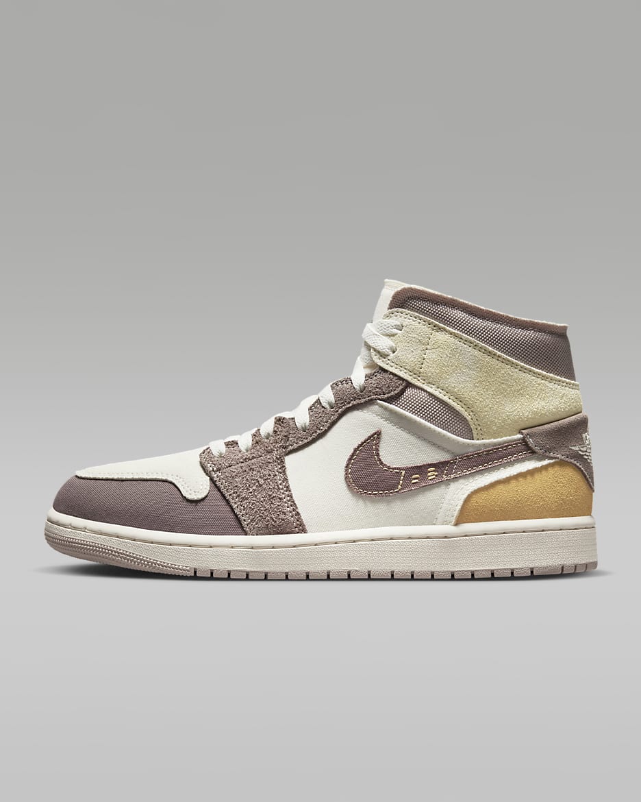 Air Jordan 1 中筒 SE Craft 男鞋 - Sail/Fossil Stone/Celestial Gold/Taupe Haze