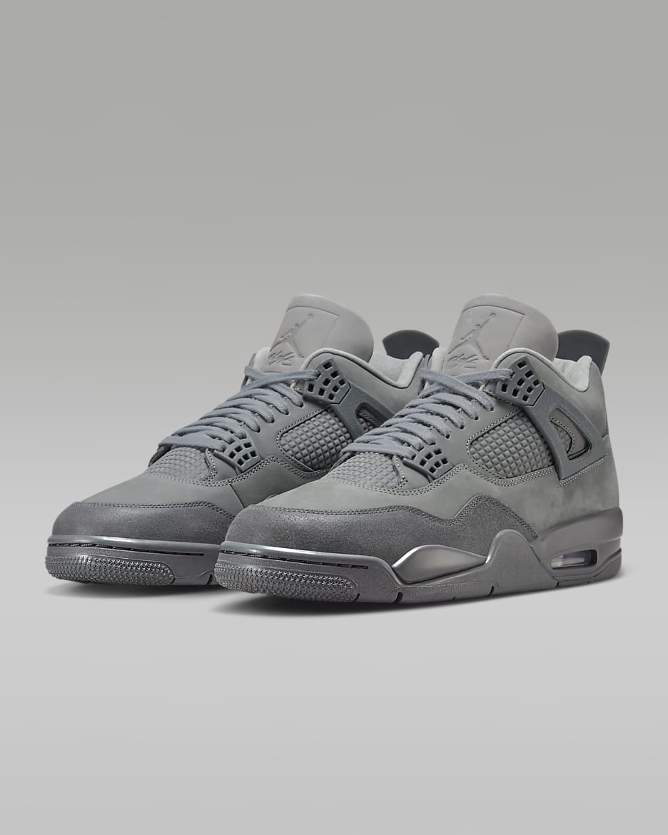 Air Jordan 4 Retro SE "Wet Cement" Men's Shoes - Smoke Grey/Cement Grey/Particle Grey/Iron Grey