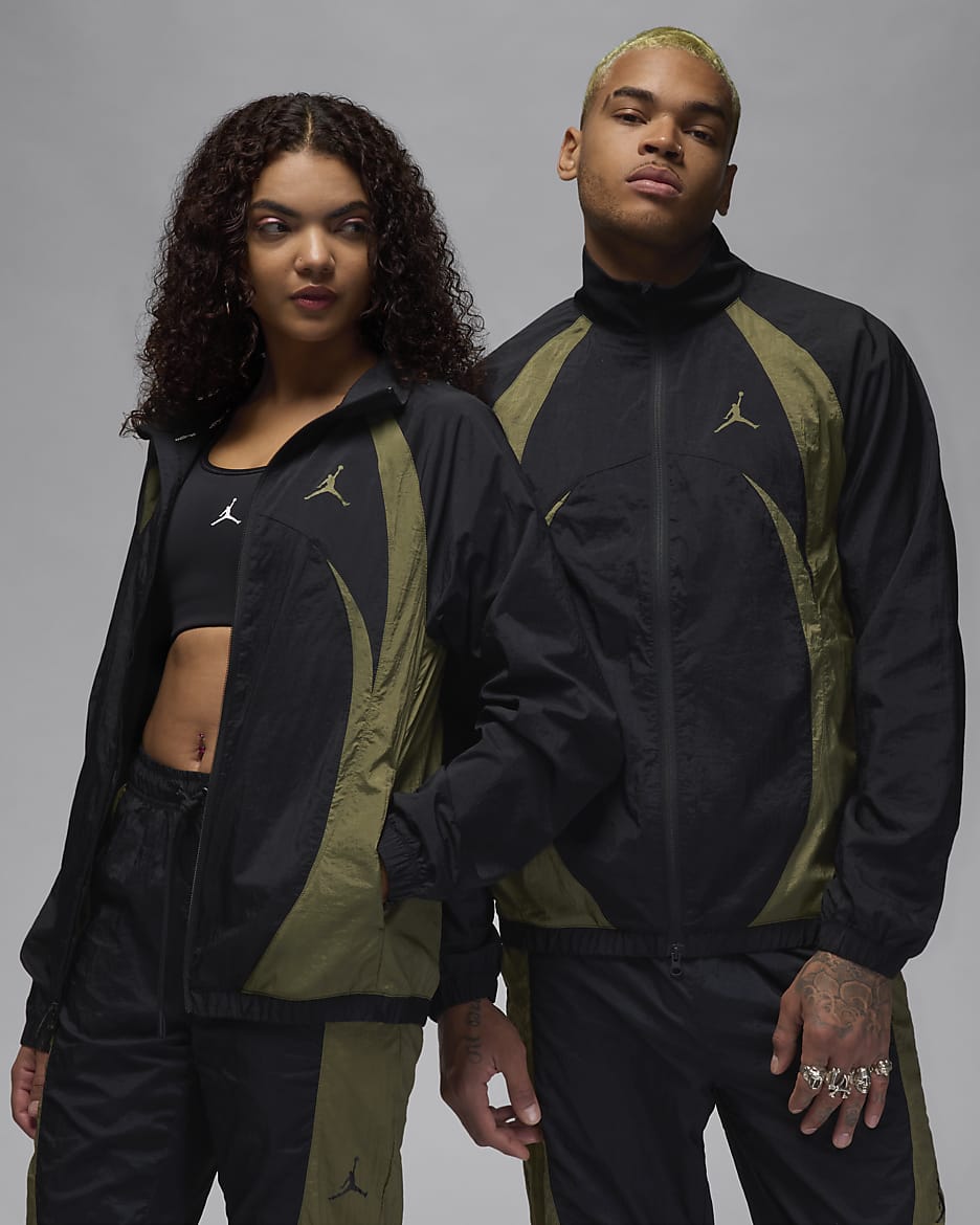 Jordan Sport Jam Men's Warm-Up Jacket - Black/Medium Olive/Medium Olive
