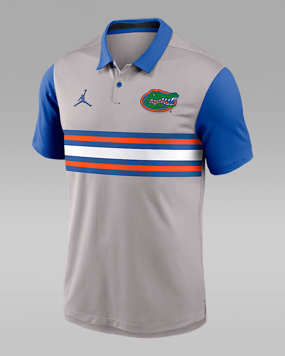 Polo unversitario marca Jordan Dri-FIT para hombre Florida Vapor - Gris