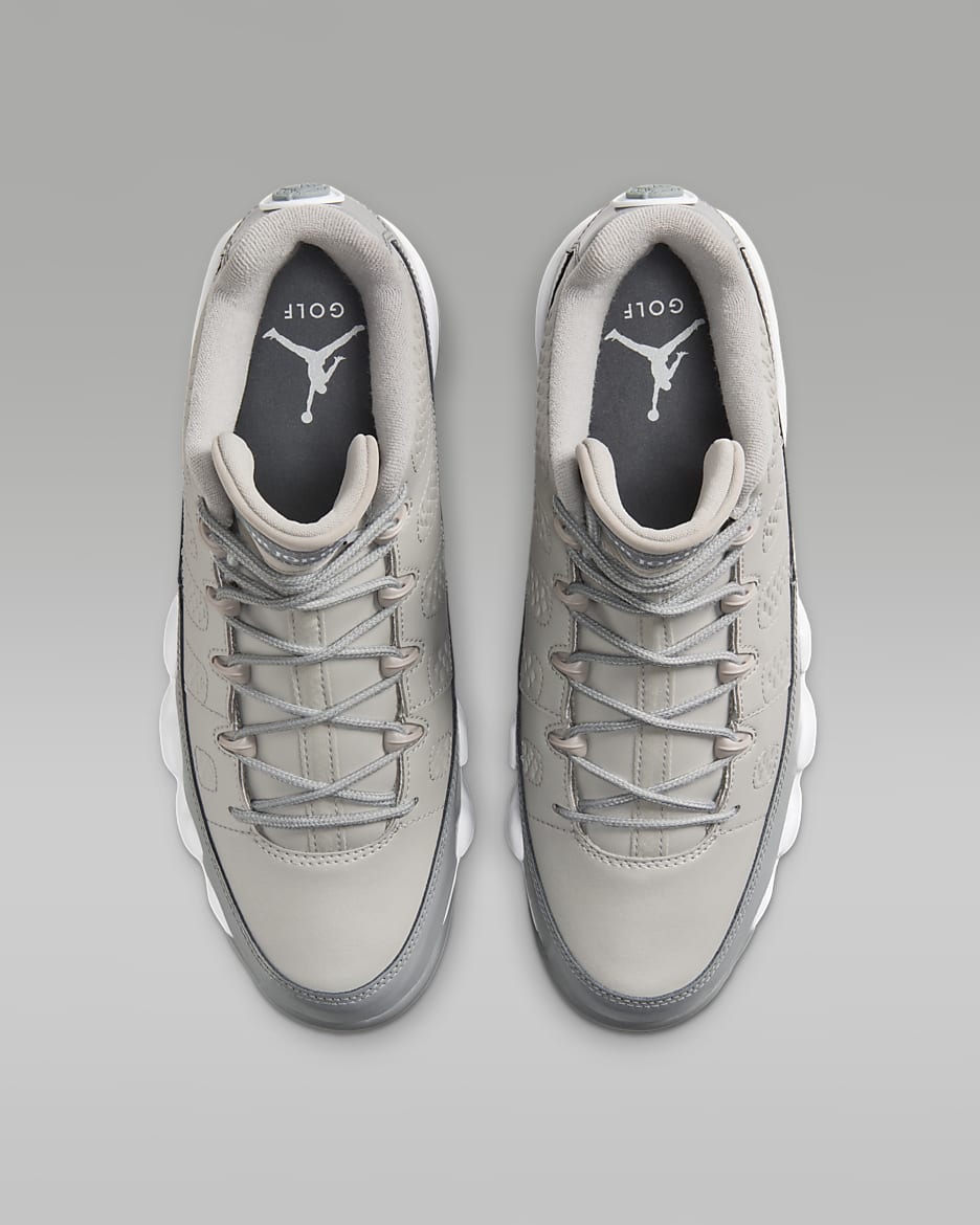 Air Jordan 9 G Golf Shoes - Medium Grey/Cool Grey/White