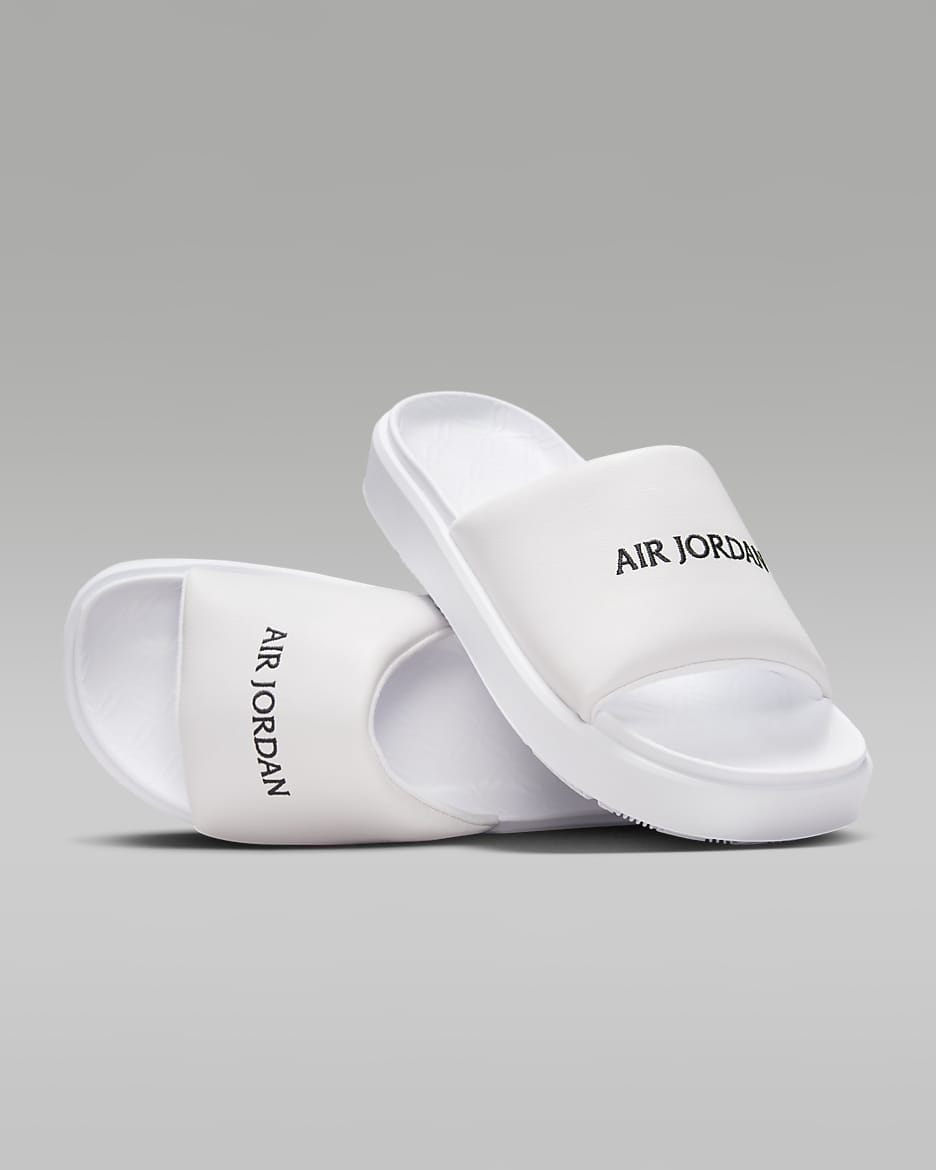 Jordan Sophia Women's Slides - White/Neutral Grey/Black