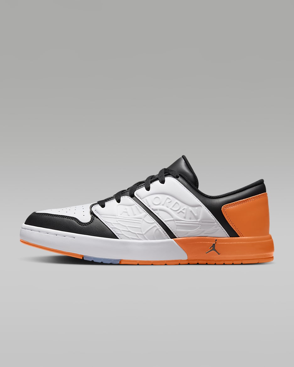 Jordan Nu Retro 1 Low Men's Shoes - White/Black/Magma Orange