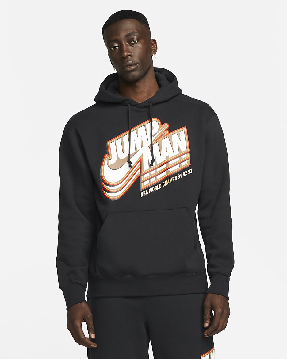 Jordan Jumpman Men's Fleece Pullover Hoodie - Black
