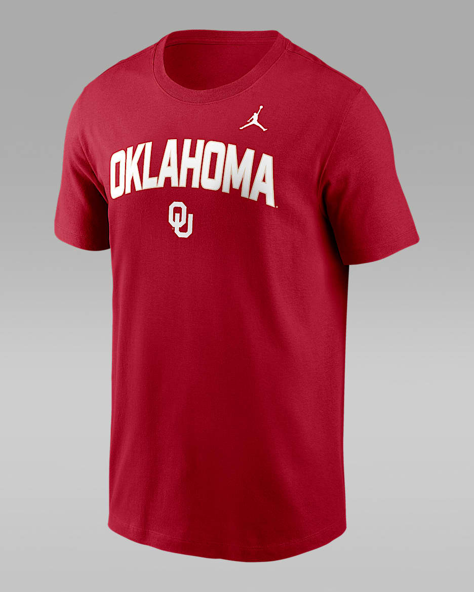 Oklahoma Primetime Arch Stack Men's Nike College T-Shirt - Crimson