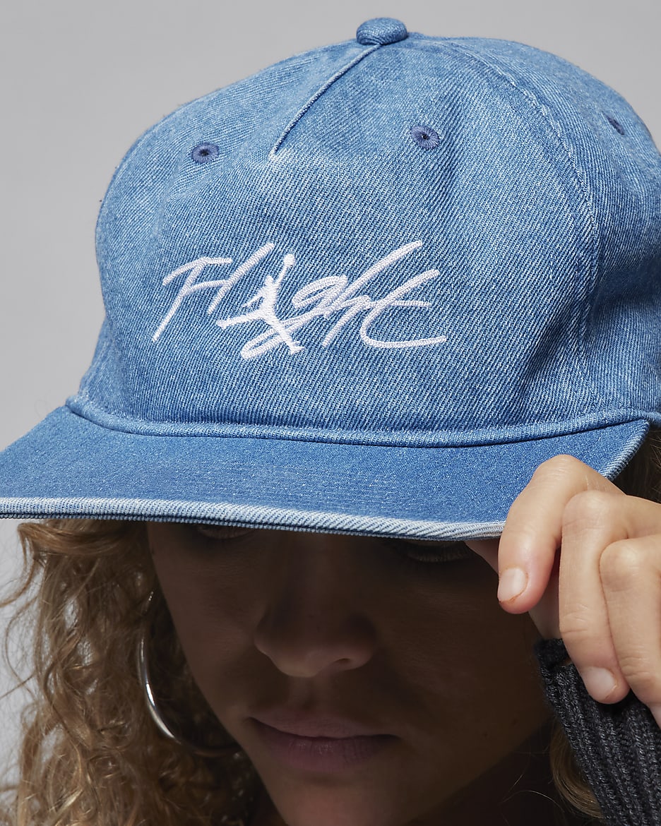 Jordan Pro Unstructured 5-Panel Hat - Blue Grey/White