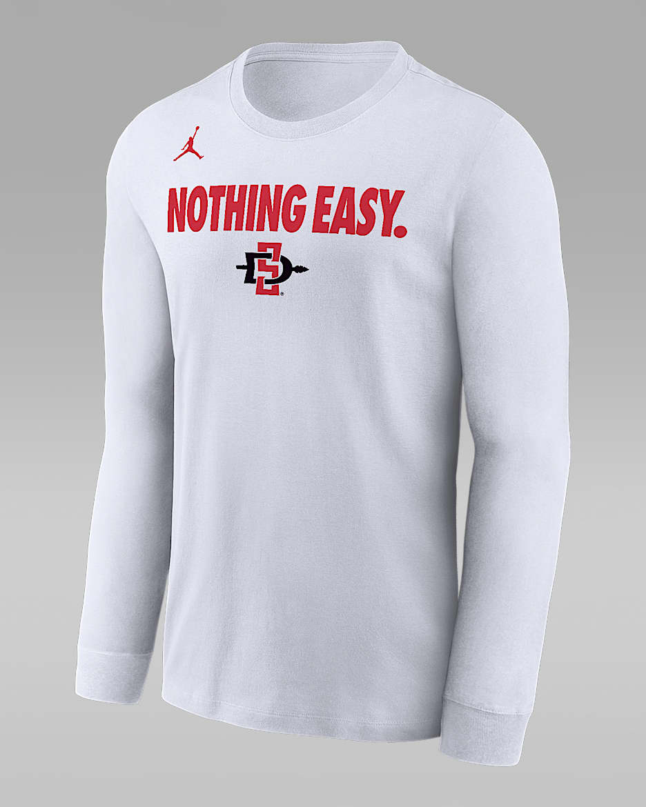 SDSU Men's Nike College Long-Sleeve T-Shirt - White