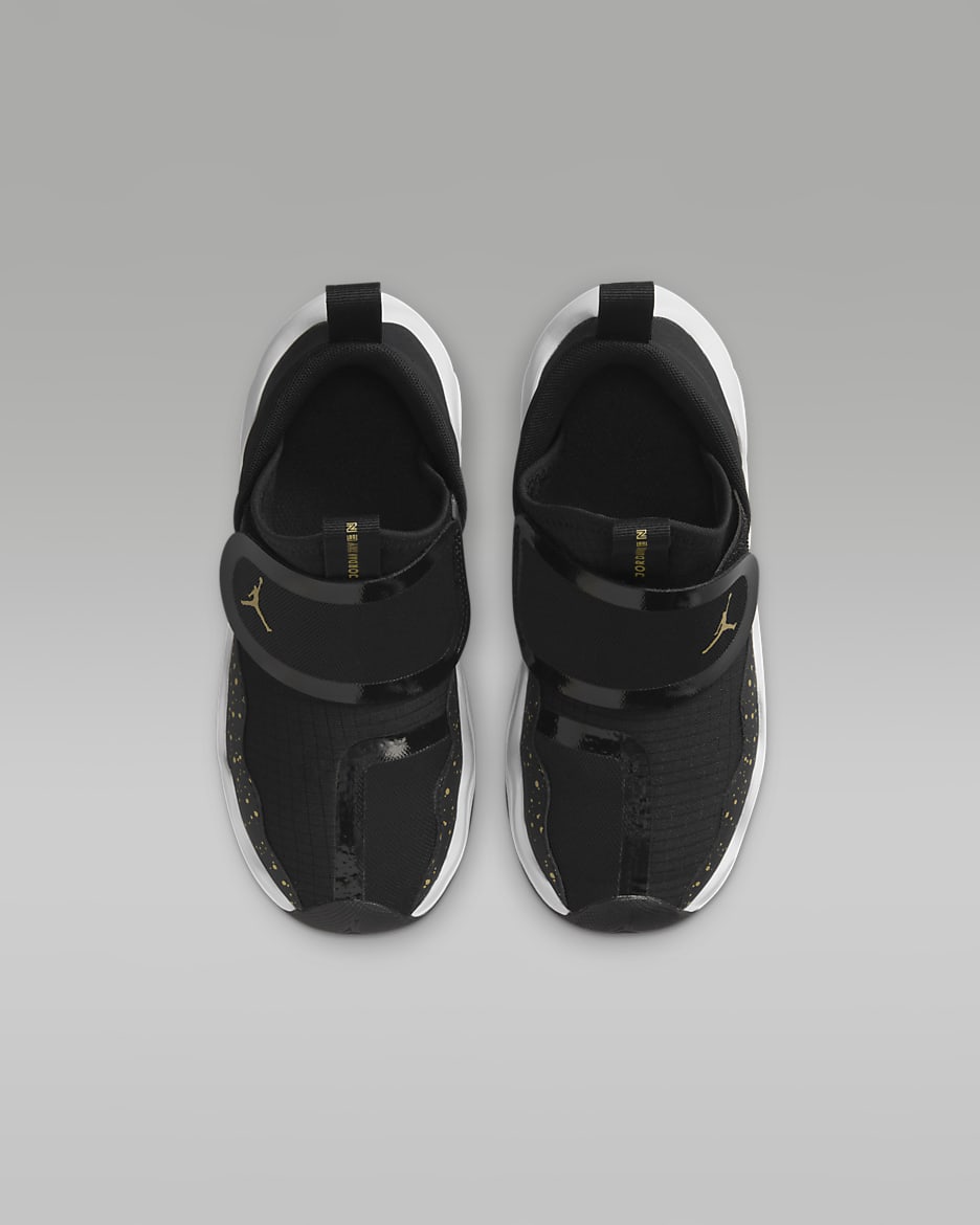 Jordan 23/7-sko til mindre børn - sort/hvid/Metallic Gold