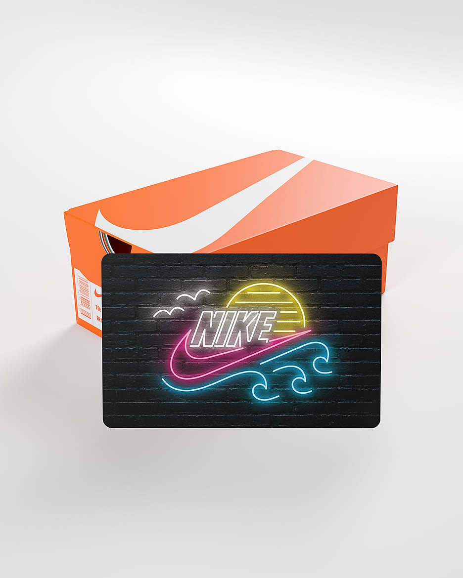 Nike Gift Card Mailed in a Mini Nike Shoebox - Black