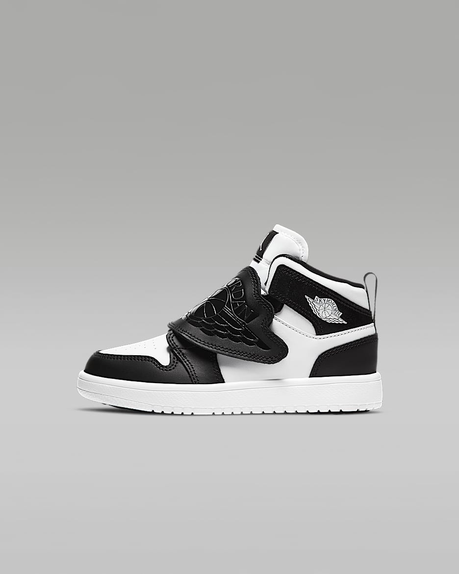 Sky Jordan 1 Younger Kids' Shoe - Black/White/Black
