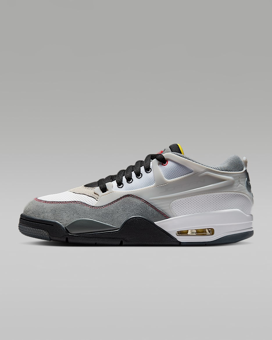Air Jordan 4 RM Premium Men's Shoes - White/Black/Smoke Grey/Fire Red