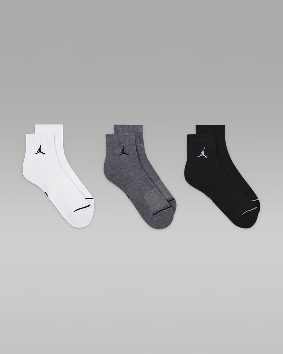 Jordan Everyday Ankle Socks (3 Pairs) - Multi-Colour