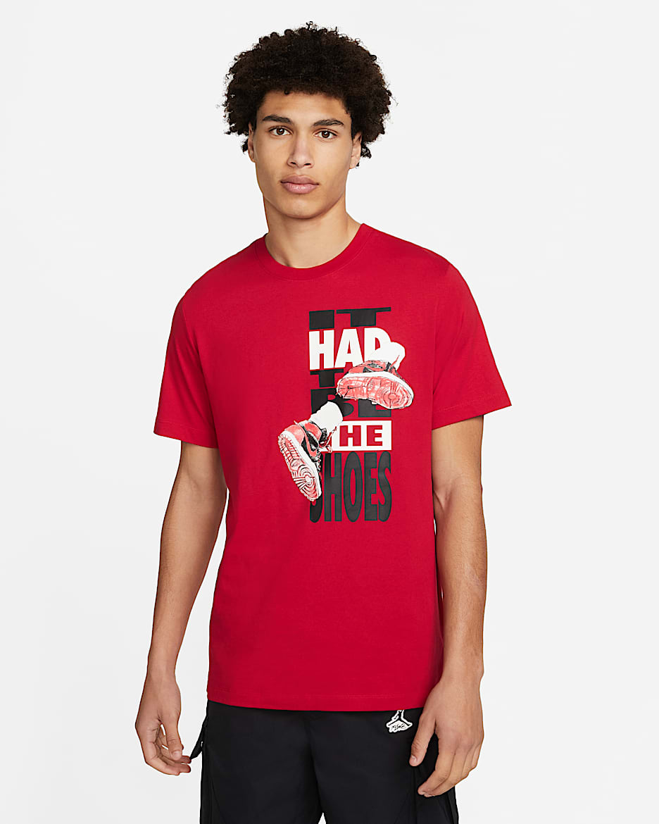 Playera para hombre Jordan “The Shoes” - Rojo gimnasio