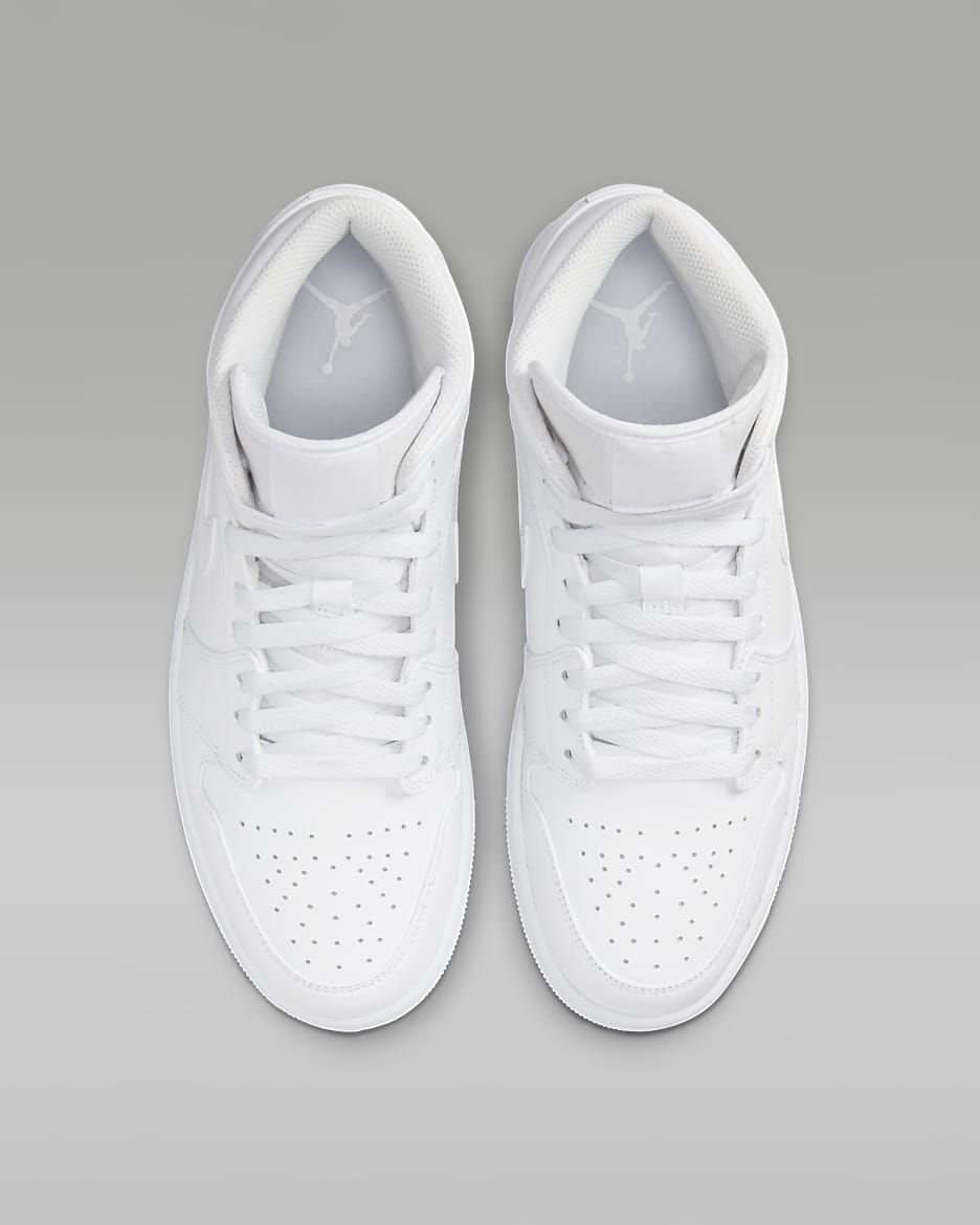 Tenis Air Jordan 1 Mid - Blanco/Blanco/Blanco