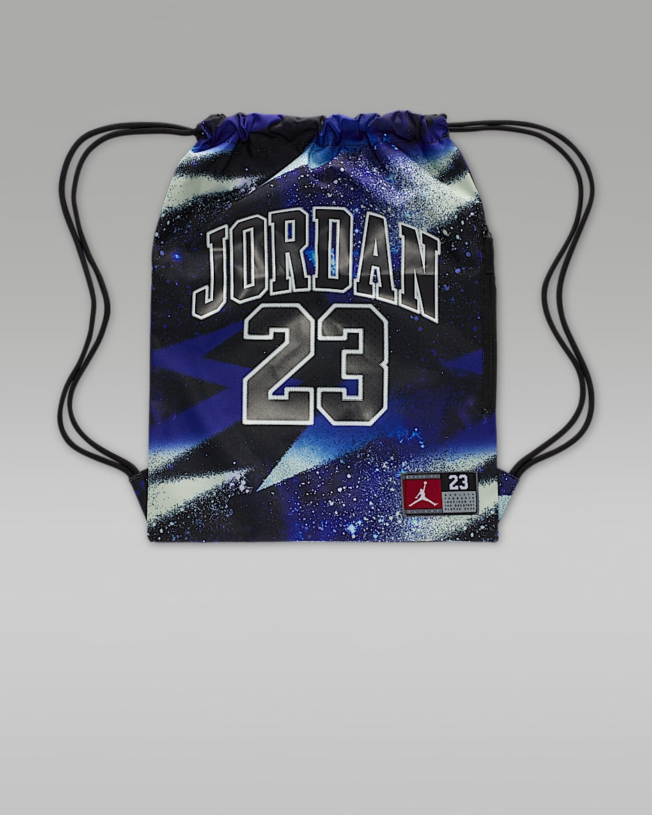 Jordan Older Kids' Jersey Gymsack (8.25L) - Black/Hyper Royal