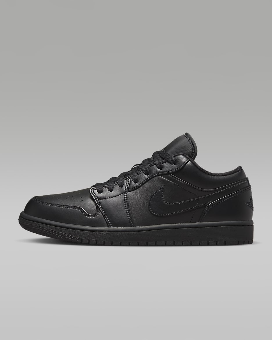 Air Jordan 1 Low Men's Shoes - Black/Black/Black