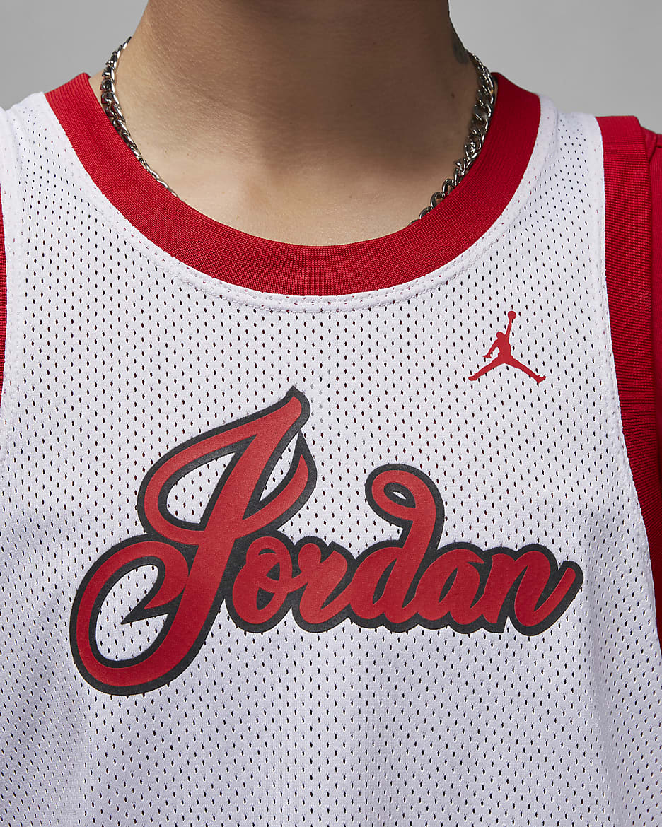 Jordan Camiseta - Mujer - Blanco/Gym Red