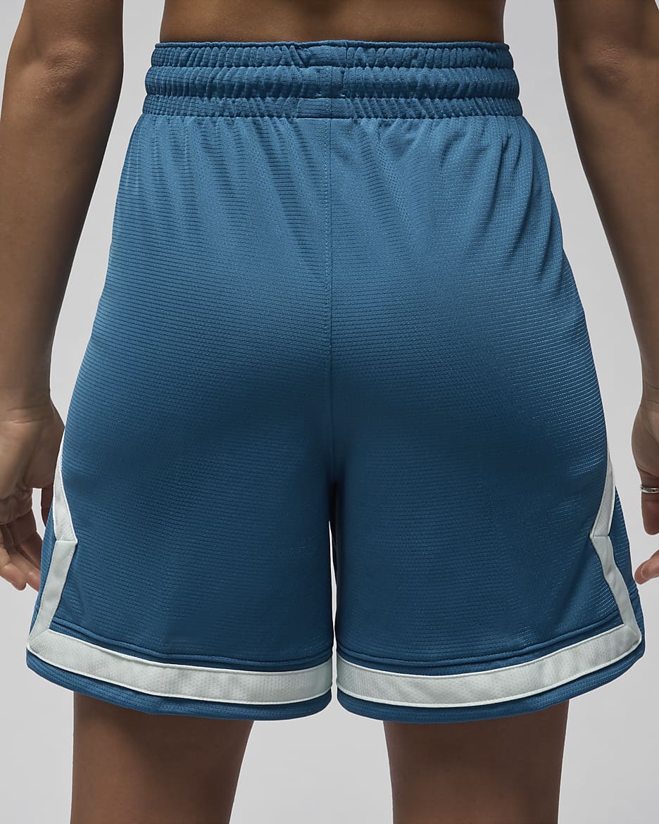 Jordan Sport Women's Diamond Shorts - Industrial Blue/Industrial Blue/Barely Green/Barely Green