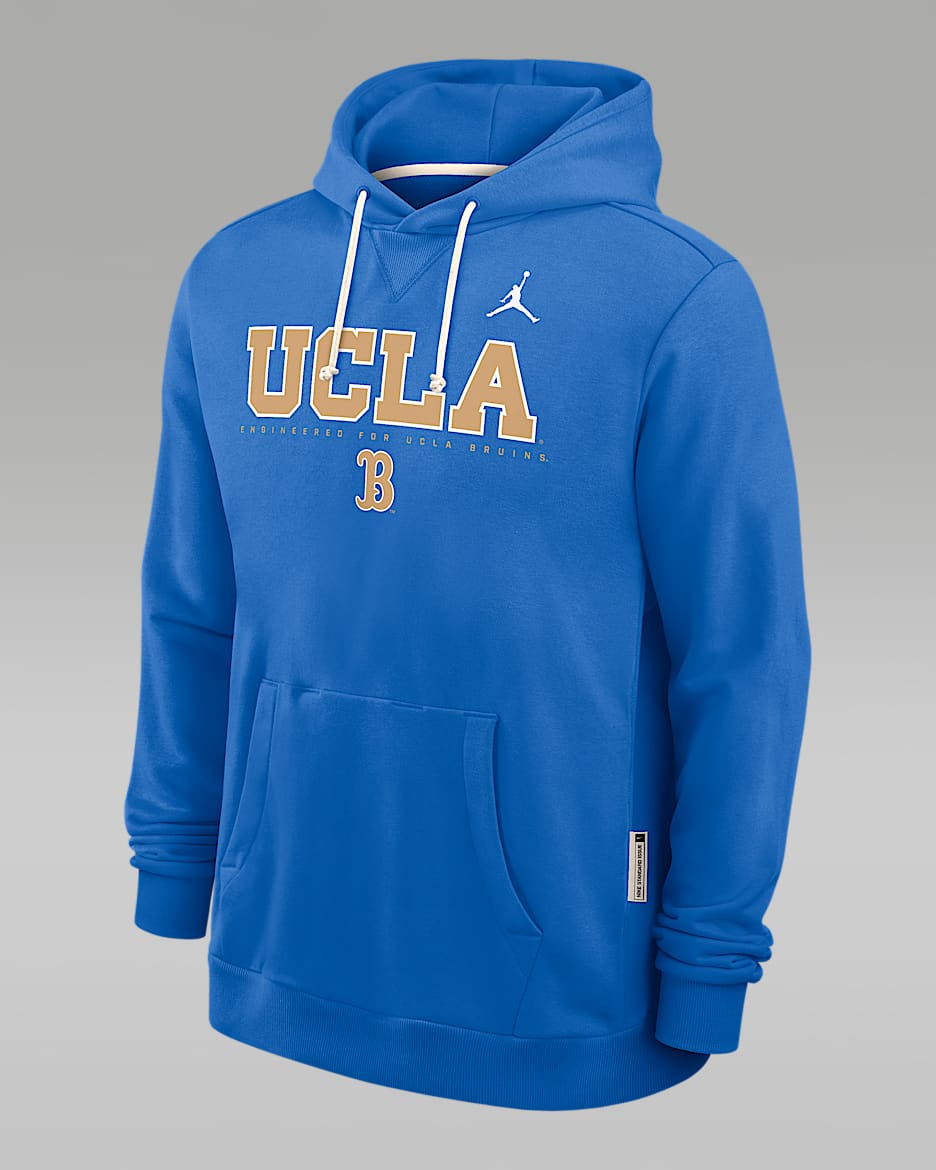 UCLA Sideline Men's Jordan Brand Dri-FIT College Pullover Hoodie - Signal Blue