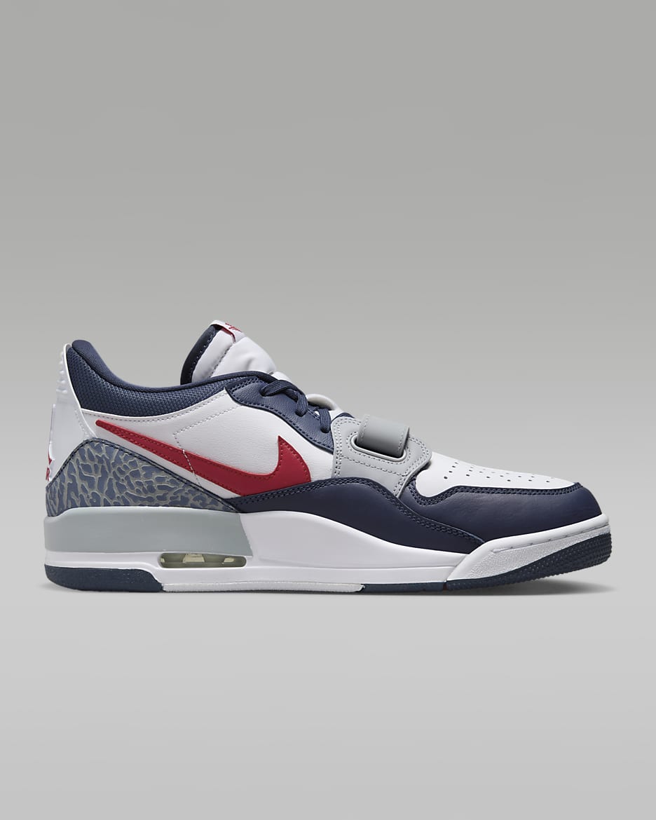 Sapatilhas Air Jordan Legacy 312 Low para homem - Branco/Midnight Navy/Cinzento Wolf/Vermelho Varsity