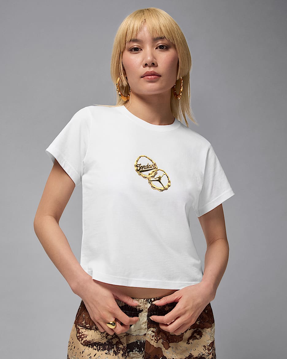 Jordan Brooklyn Women's T-Shirt - White/Black