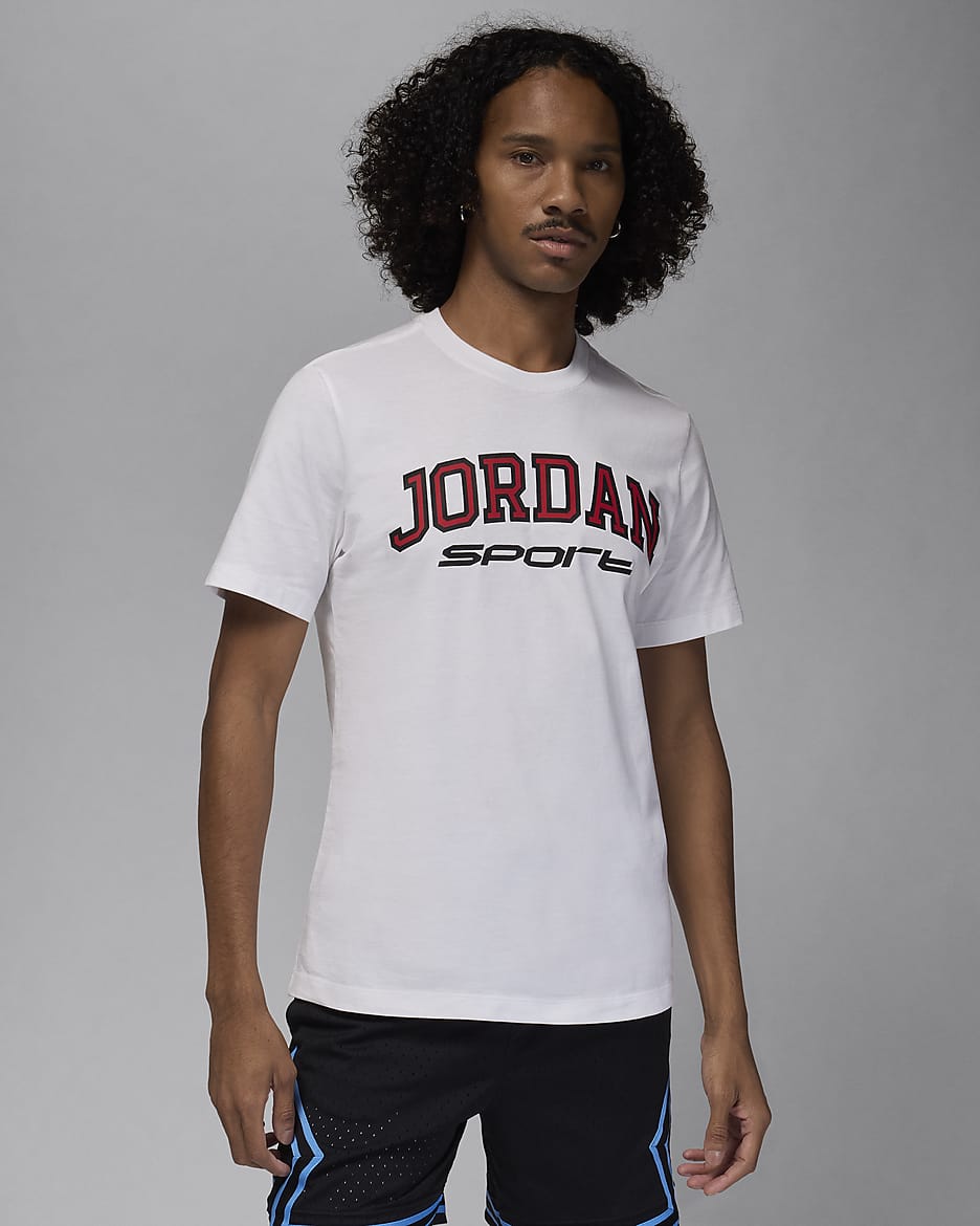 Jordan Sport Men's Dri-FIT T-Shirt - White/Gym Red