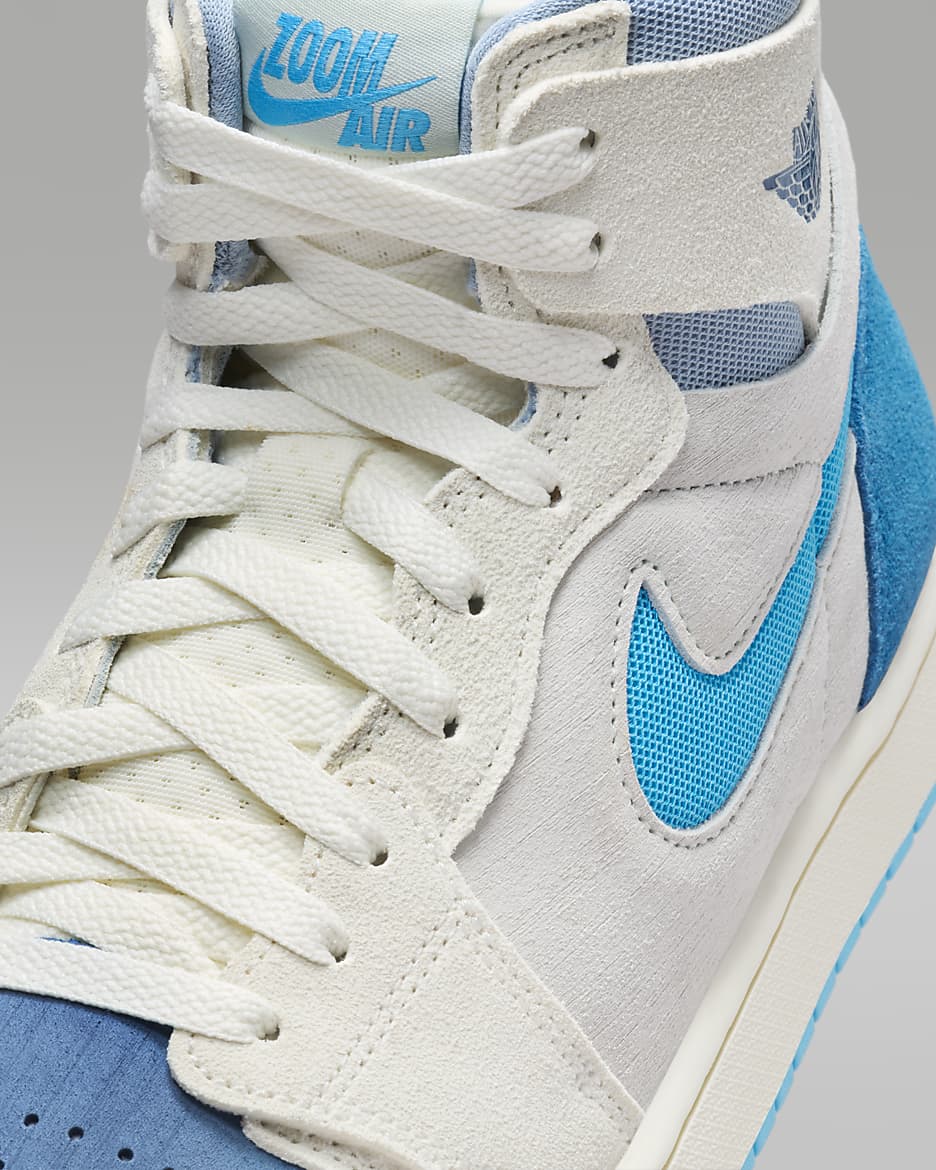 Air Jordan 1 Zoom CMFT 2 Men's Shoes - Sail/Blue Grey/Light Silver/Dark Powder Blue