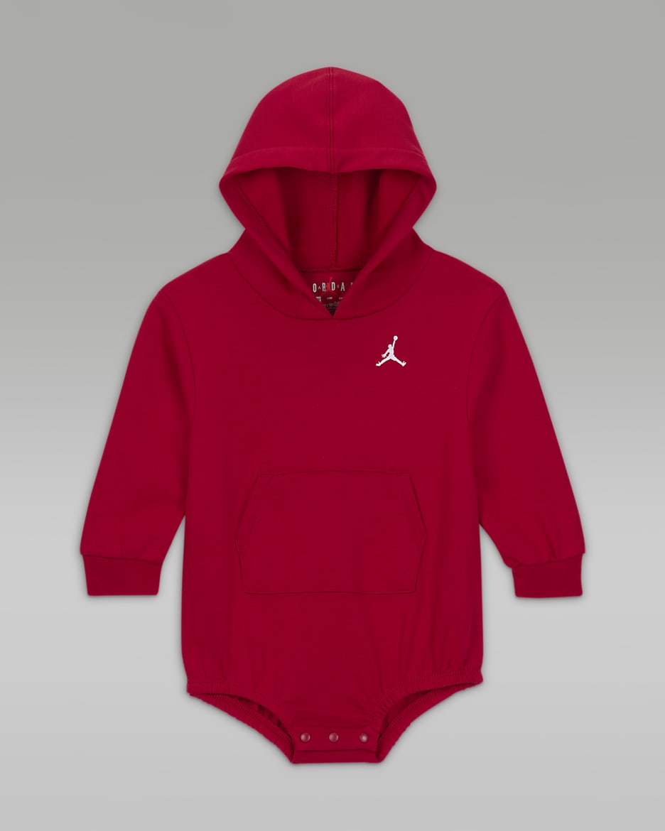 Jordan Baby (12-24M) MJ Jumpman Hooded Creeper - Gym Red