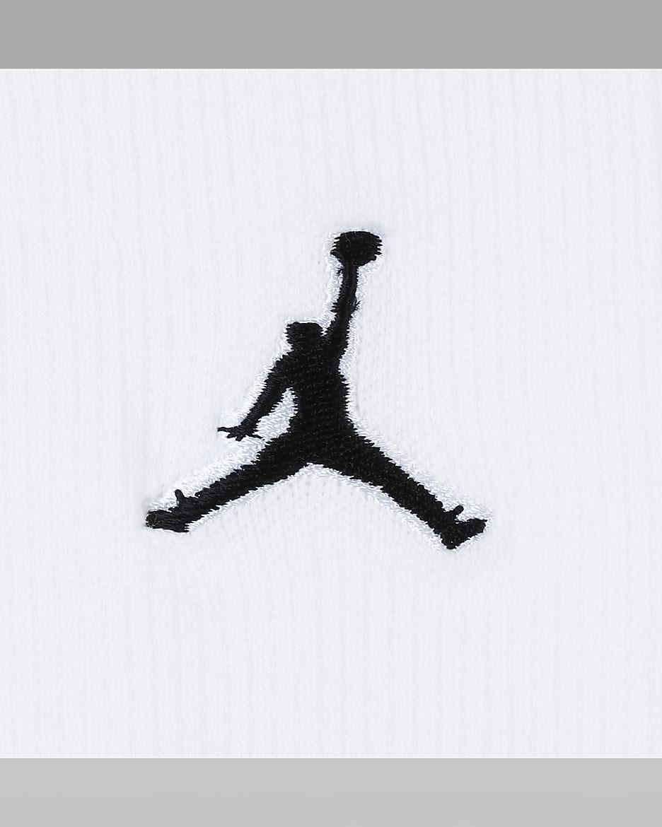 Jordan Flight Crew Basketball Socks - White/Black