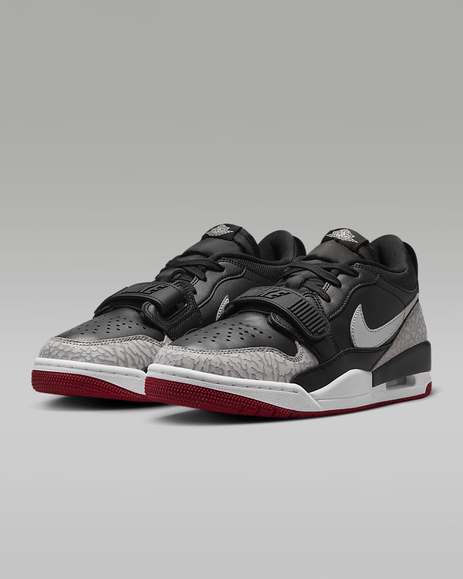 Tenis para mujer Air Jordan Legacy 312 Low - Negro/Rojo gimnasio/Gris cemento/Plata metalizado