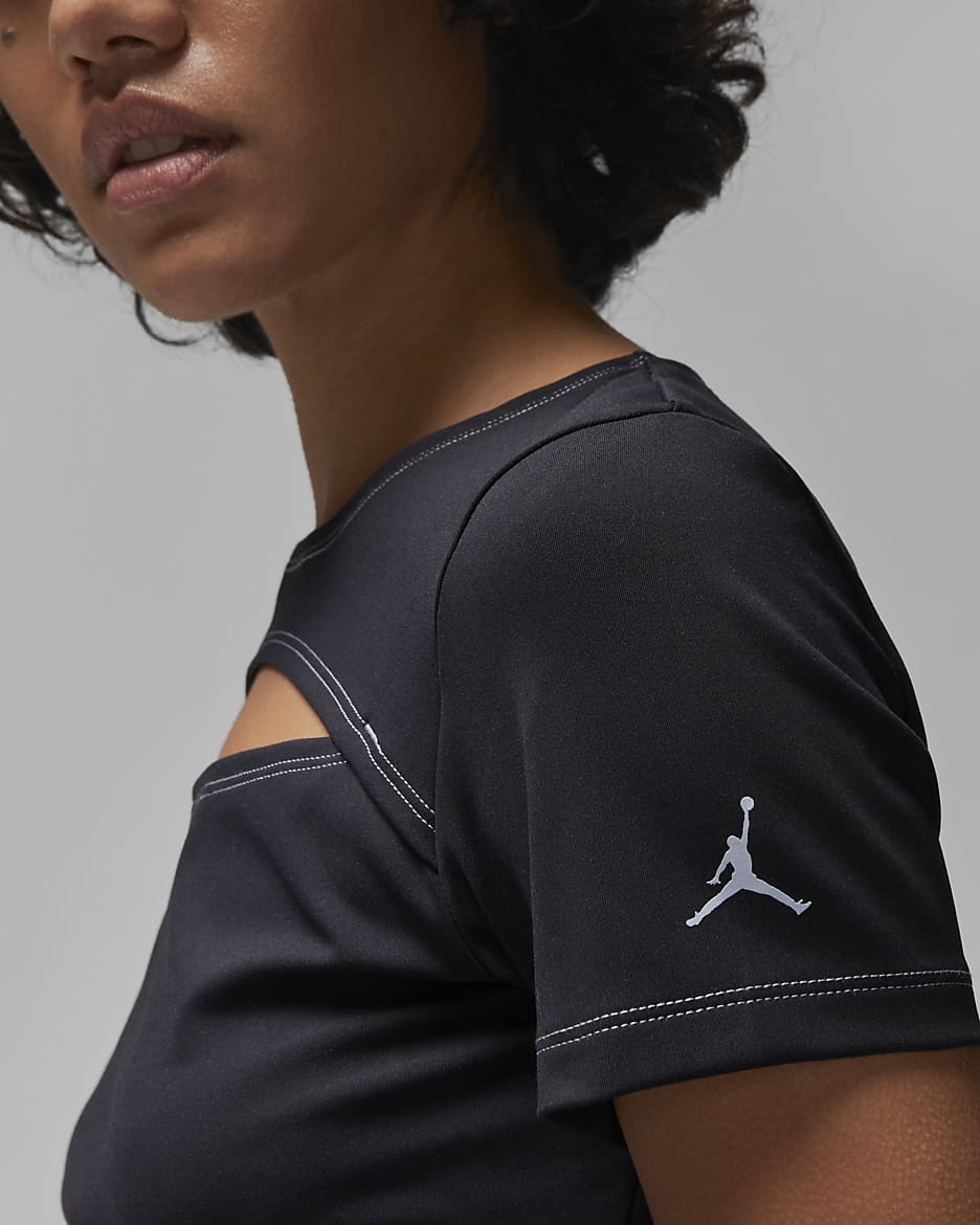 Jordan Sport Women's Keyhole Top - Black/Stealth