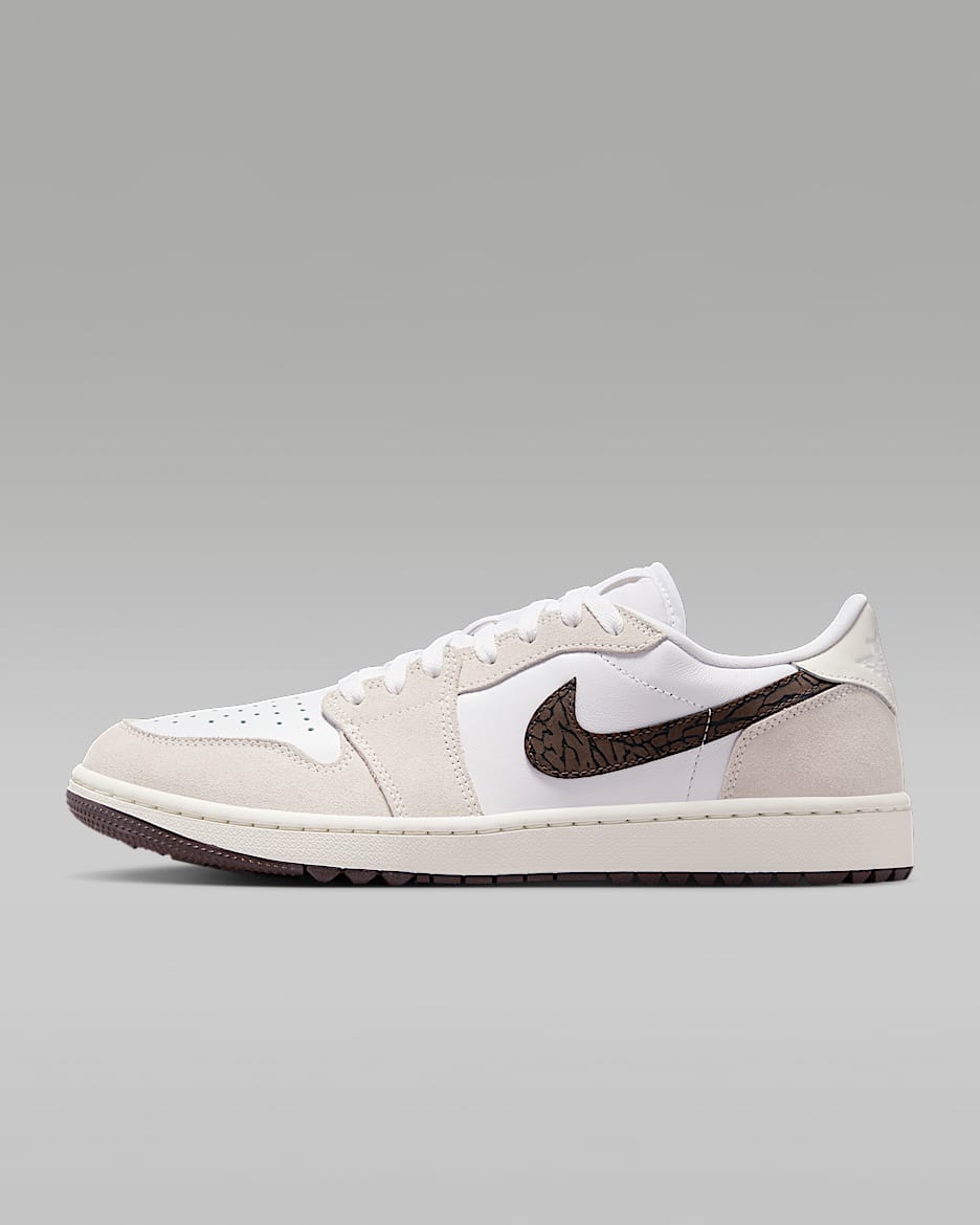 Air Jordan 1 Low G Golf Shoes - White/Phantom/Baroque Brown