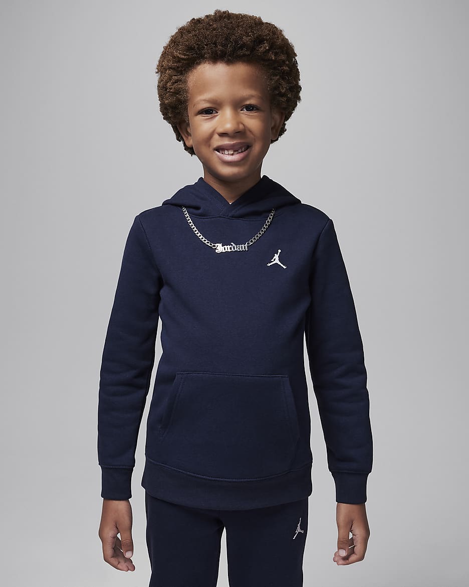 Jordan MJ Brooklyn Fleece Little Kids' 2-Piece Pullover Hoodie Set - Midnight Navy