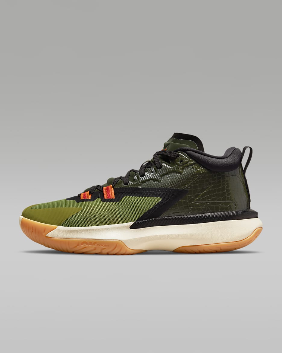 Calzado de básquetbol Zion 1 - Verde carbón/Espárrago/Playa/Negro