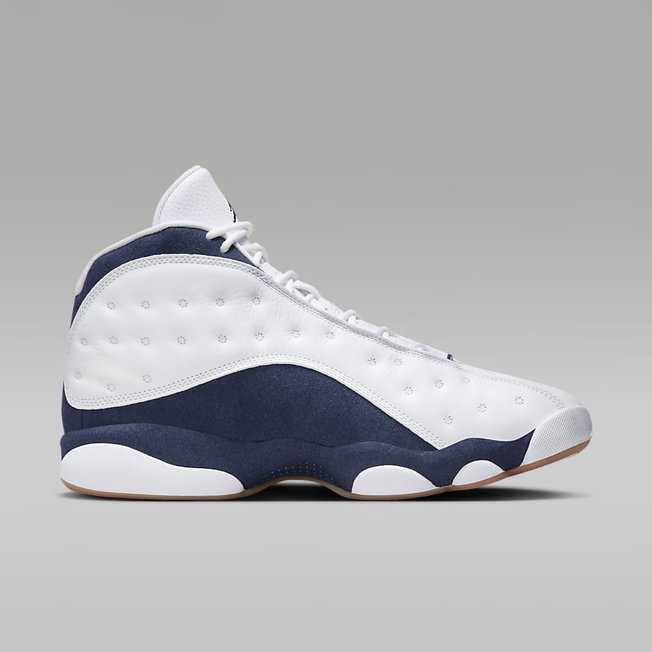 Air Jordan 13 Retro 'White and Midnight Navy' Shoes - White/Gum Light Brown/Midnight Navy